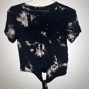 Purple Snow Tie Dyed Crop Top